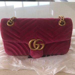 Gucci velvet marmont bag